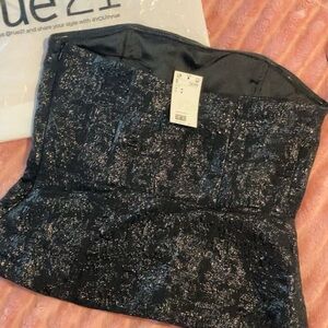 Black Peplum Sequin